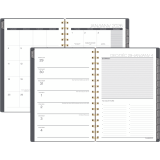 Cambridge® Hera Weekly/Monthly Planner 8-1/2" x 6" Bilingual Grey