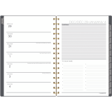 Cambridge® Hera Weekly/Monthly Planner 8-1/2" x 6" Bilingual Grey