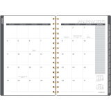 Cambridge® Hera Weekly/Monthly Planner 8-1/2" x 6" Bilingual Grey
