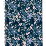 Mead® Caprice™ Floral Collection Weekly/Monthly Planner 11" x 9" Bilingual Blue