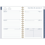 Mead® Floral Leaves Weekly/Monthly Planner 8-1/2" x 6" Bilingual Pink