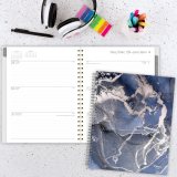 Mead® Galaxy Ink Weekly/Monthly Planner 11" x 9" Bilingual Blue
