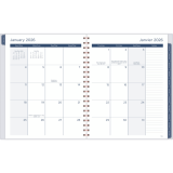 Mead® Serene Horizon Weekly/Monthly Planner 11" x 9" Bilingual Purple