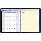 AT-A-GLANCE® QuickNotes® Weekly/Monthly Diary 9-7/8" x 8" Bilingual Black