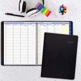 AT-A-GLANCE® QuickNotes® Weekly/Monthly Appointment Book 10-7/8" x 8-1/4" Bilingual Black
