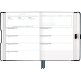 AT-A-GLANCE® Foundation Undated Weekly/Monthly Planner 8-1/2" x 6-3/4" Blue