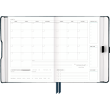 AT-A-GLANCE® Foundation Undated Weekly/Monthly Planner 8-1/2" x 6-3/4" Blue