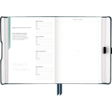 AT-A-GLANCE® Foundation Undated Weekly/Monthly Planner 8-1/2" x 6-3/4" Blue