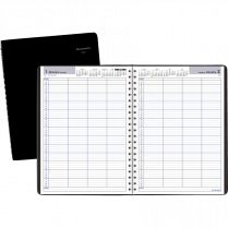 AT-A-GLANCE® Daily Group Planner Wire Bound 11" x 7-7/8" English Black