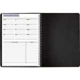 AT-A-GLANCE® Daily Group Planner Wire Bound 11" x 7-7/8" English Black