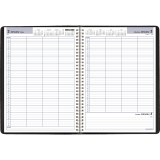 AT-A-GLANCE® Daily Group Planner Wire Bound 11" x 7-7/8" English Black