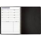 AT-A-GLANCE® Daily Group Planner Wire Bound 11" x 7-7/8" English Black