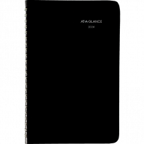AT-A-GLANCE® Weekly Desk Diary 10" x 4-7/8" Bilingual Black