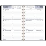 AT-A-GLANCE® Weekly Desk Diary 8-3/16” x 5-1/2” Bilingual Black