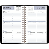 AT-A-GLANCE® Weekly Desk Diary 6" x 3-3/4" Bilingual Black