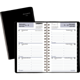 AT-A-GLANCE® Weekly Desk Diary 6" x 3-3/4" Bilingual Black