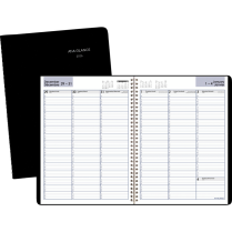 AT-A-GLANCE® Recycled Weekly Appointment Book 11" x 8" Bilingual Black