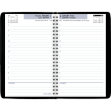 AT-A-GLANCE® Daily Appointment Book Wire Bound 8" x 4-7/8" Bilingual Black