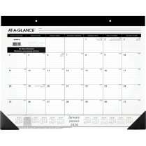 AT-A-GLANCE® Monthly Desk Pad 22"x17" Bilingual