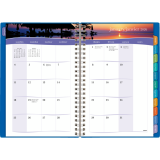 Mead® Tropical Weekly Poly Fashion Planner 5-7/8" x 8-1/4" Bilingual Assorted Blue