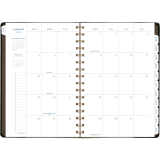 AT-A-GLANCE® Signature Collection Weekly/Monthly Planner 11" x 8-3/4" English Black/Grey