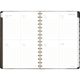 AT-A-GLANCE® Signature Collection Weekly/Monthly Planner 11" x 8-3/4" English Black/Grey