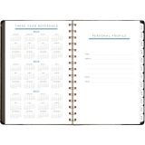 AT-A-GLANCE® Signature Collection Weekly/Monthly Planner 11" x 8-3/4" English Black/Grey