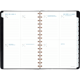 AT-A-GLANCE® Signature Collection Weekly/Monthly Planner 8-1/2" x 6" Bilingual Black