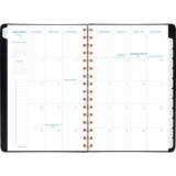 AT-A-GLANCE® Signature Collection Weekly/Monthly Planner 8-1/2" x 6" Bilingual Black