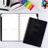 AT-A-GLANCE® Signature Collection Weekly/Monthly Planner 8-1/2" x 6" Bilingual Black