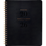 AT-A-GLANCE® Signature Collection Weekly/Monthly Planner 11-1/4" x 9" Bilingual Black
