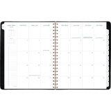 AT-A-GLANCE® Signature Collection Weekly/Monthly Planner 11-1/4" x 9" Bilingual Black