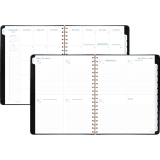 AT-A-GLANCE® Signature Collection Weekly/Monthly Planner 11-1/4"x9" Bilingual Grey