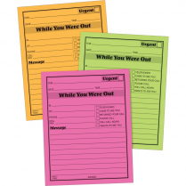 Adams While You Were Out Message Pads Neon 6/pkg