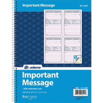 Adams Important Message Book 2-Part 4-Up 200 Messages
