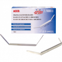 ACCO® Prong Fastener Base 1" 100/box