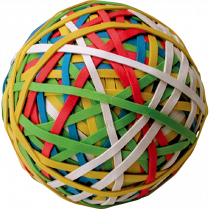 ACCO® Rubber Band Ball #33, 6 oz. Assorted Colours