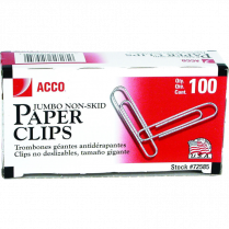 ACCO® Paper Clips #4, 2" Corrugated 100/box