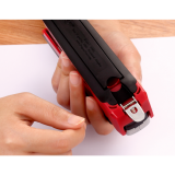 Bostitch InPower™ Spring-Powered Premium Desktop Stapler Full Strip 28 Sheet Red and Silver