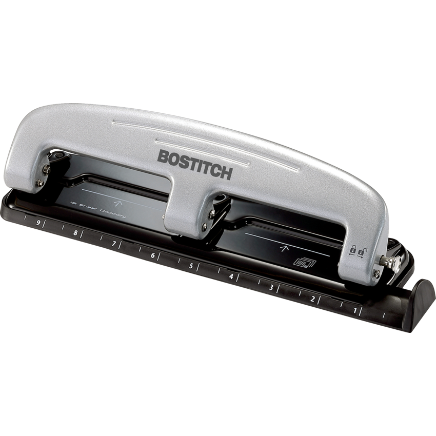 Bostitch® EZ Squeeze™ ThreeHole Punch 12 sheets Monk Office