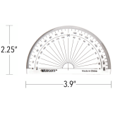 Westcott® 4" Clear 180° Protractor - Bulk