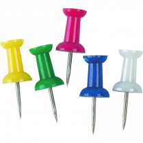 Westcott® Push Pins Assorted Colours 100/box
