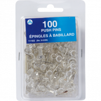 Westcott® Push Pins Clear 100/box