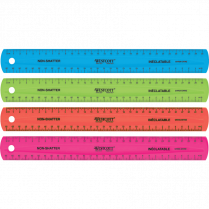 Westcott® Non Shatter Ruler 30 cm Assorted Colours
