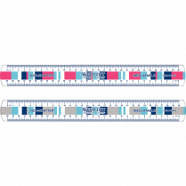Westcott Striped Ruler 12" / 30cm Assorted Colours