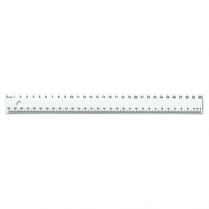 Westcott® Metric White Plastic Ruler cm / mm / dm