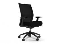 SitOnIt Amplify Mid Back Chair w Adjustable Lumbar Black Mesh