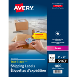 Avery® TrueBlock™ Shipping Labels 2" x 4" Laser/Inkjet 1,000/box