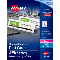 Avery® Tent Cards Medium 8-1/2" x 2-1/2" White 100/box