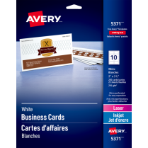 Avery® Business Cards Laser and Inkjet White 250/pkg